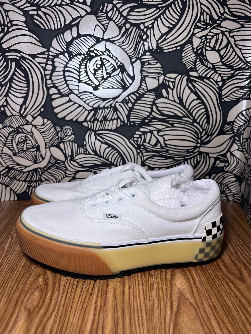 Vans Era Stacked White Checkerboard women’s 7.5